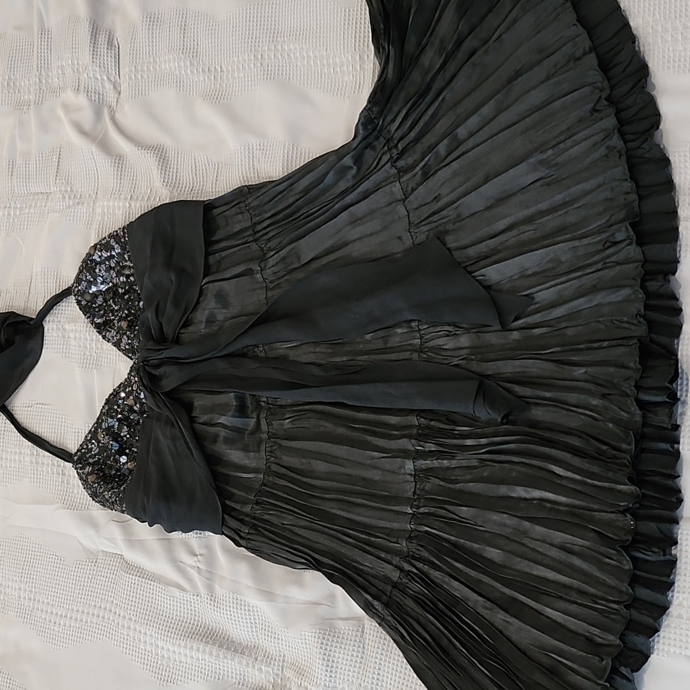 BCBG Maxazria NWT Black Silk Dress size 12